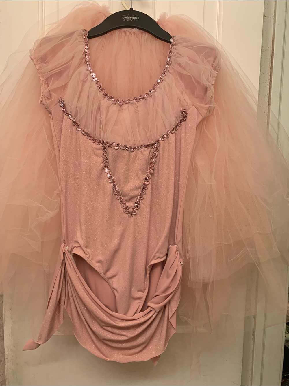 Pink Tulle-Tutu and leotard with Sequin Detail Medium adult